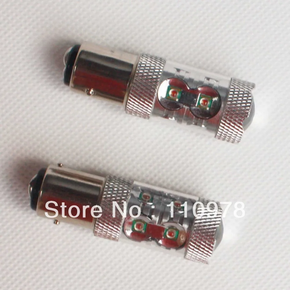 

Free Shipping 2x Car 50W RED High Power LED Car 1157 BAY15D BA15D Brake Stop Reverse Back Up Light Bulb