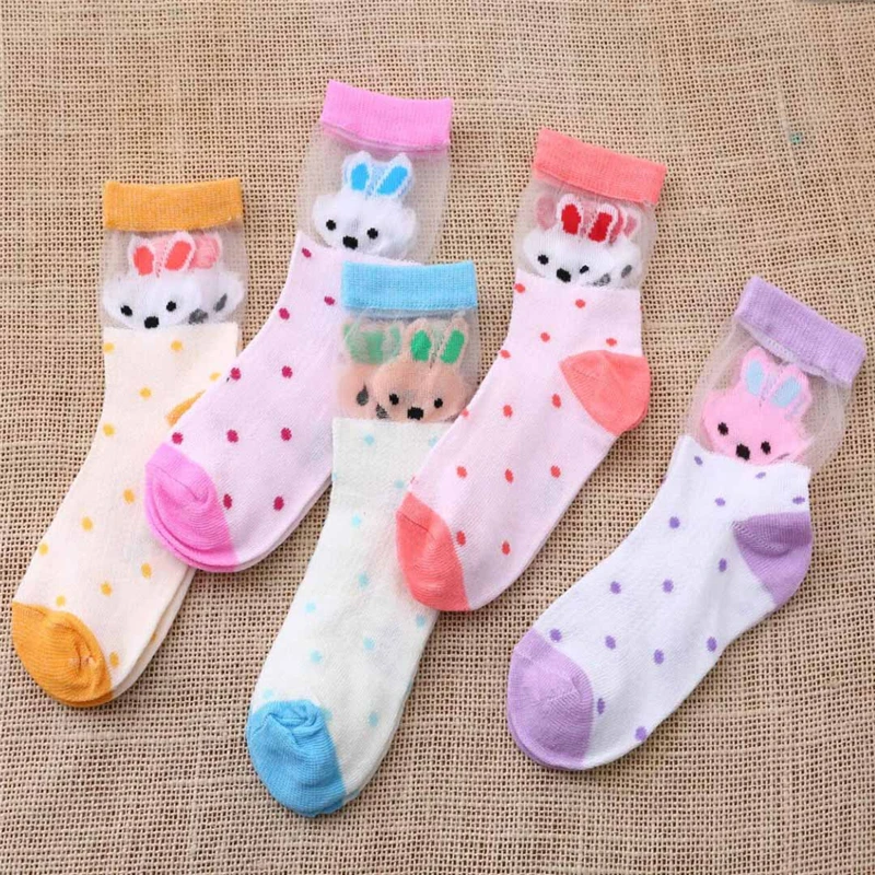 1 пара мультфильм милый сетчатые носки для детей удобные хлопковые короткие