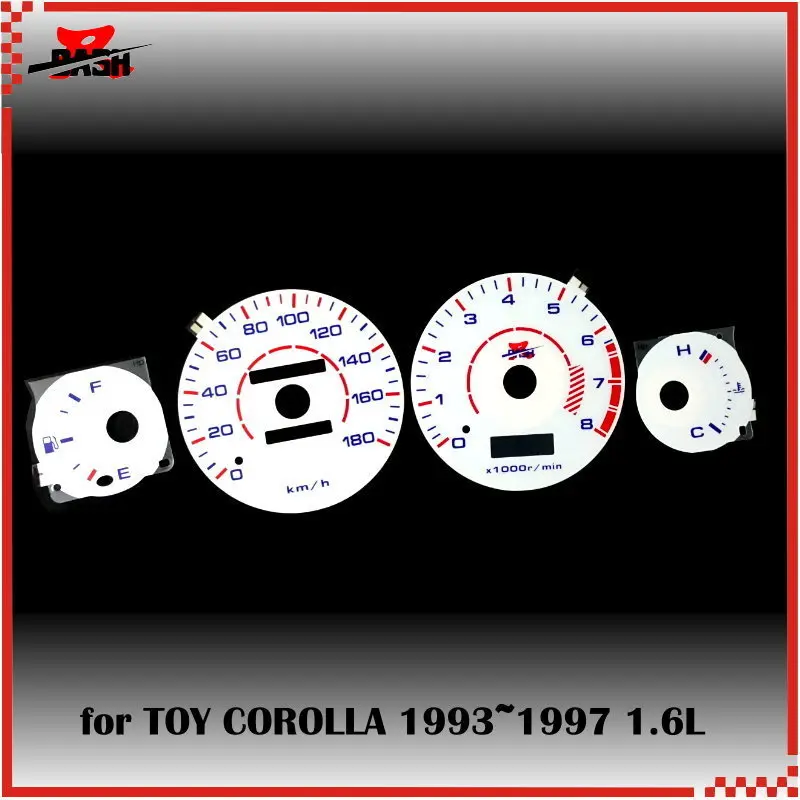 DASH EL светящийся датчик для COROLLA 1993 1997 1.6L обратное свечение белого лица голубое