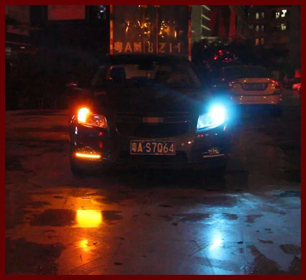 Tcart 2 шт. Автомобильные светодиодные Передние поворотники DRL дневные ходовые огни все в одном для Chevrolet Sonic Автомобильные светодиодные лампы PY21W BAU15S 1156