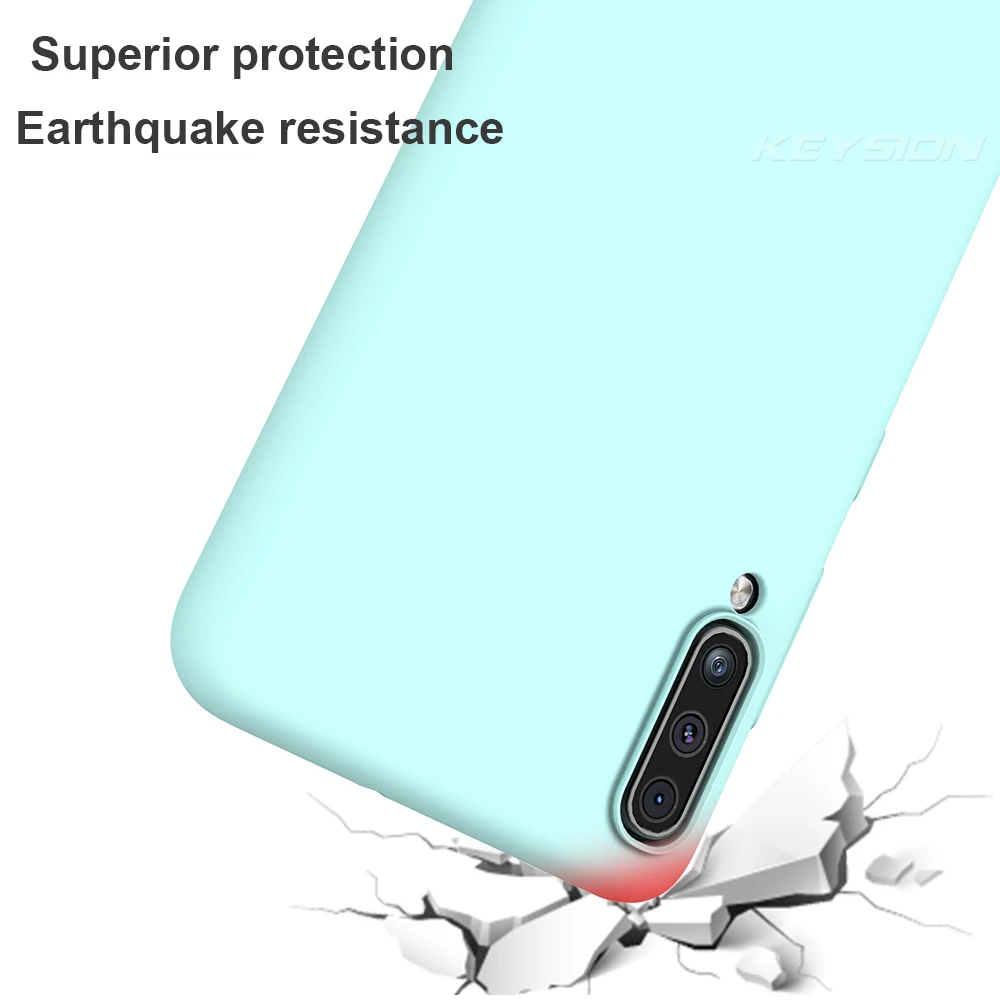 KEYSION жидкий силиконовый чехол для Samsung Galaxy A50 A70 A30 A20 M20 мягкий ударопрочный ТПУ