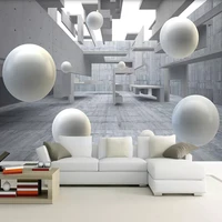 custom photo wallpaper 3d abstract space circle ball tv background mural wall painting living room decor self adhesive wallpaper