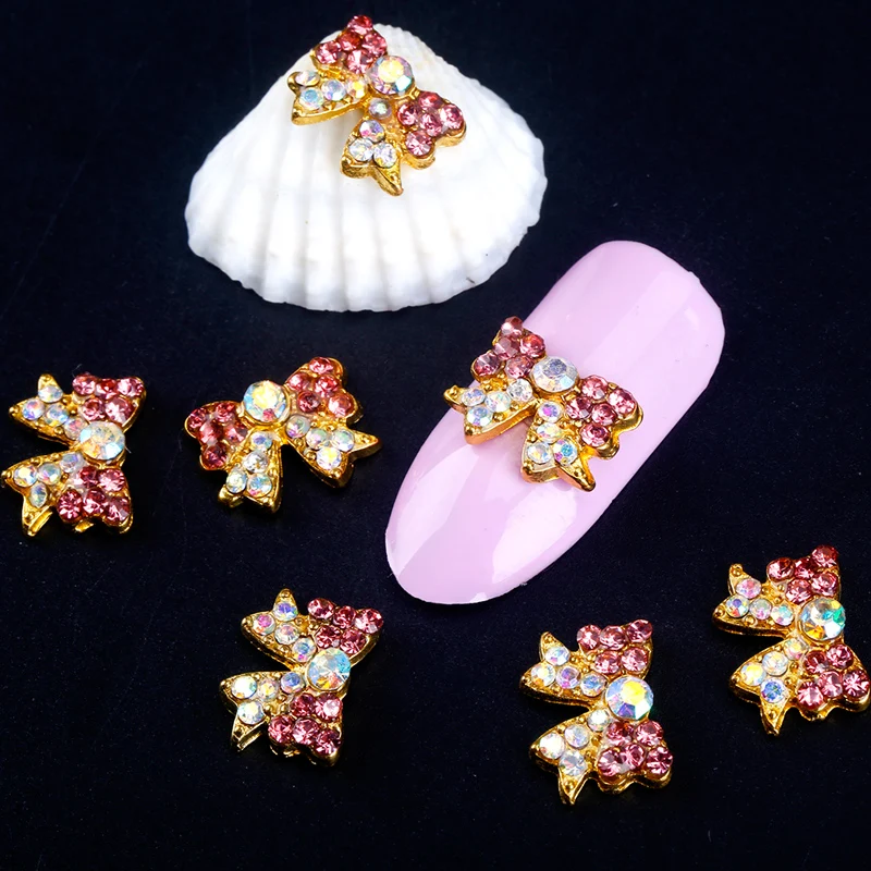 стразы для ногтей втирка Новый 10 Шт. 3D Nail Art Инструменты Камни Лук Кристалл Стразы