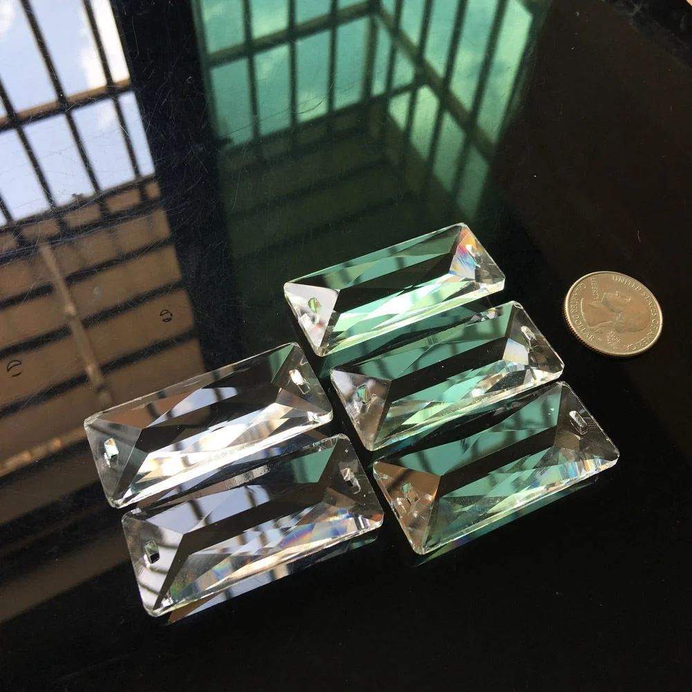 Хрустальная подвеска 2 дюйма стеклянная прямоугольная призматическая люстра