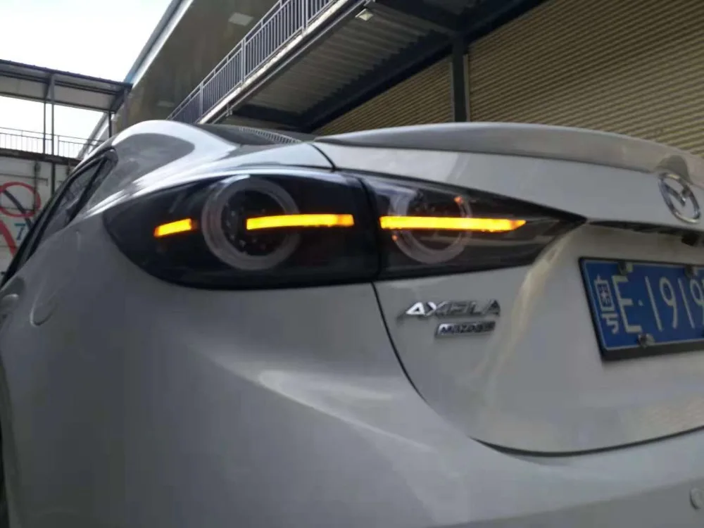 KOWELL стайлинга автомобилей для Mazda 3 задние фонари Mazda3 Axela светодиодный задний фонарь динамический сигнал поворота Задний фонарь DRL+ тормоз+ Парк+ знак