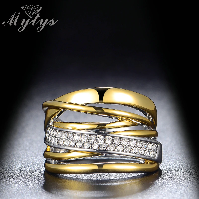 Mytys модное кольцо неправильной формы для женщин и GP с подарочной коробкой R1078|chunky