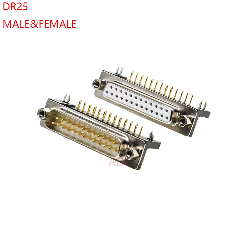 1 шт. 3U позолоченный твердый штырь DR25 штекер женский PCB монтаж последовательный