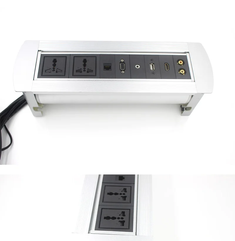 JOHO 10A power Stocket ручная переворачивающаяся мебель для конференций настольная розетка алюминиевая электрическая вращающаяся Розетка с USB