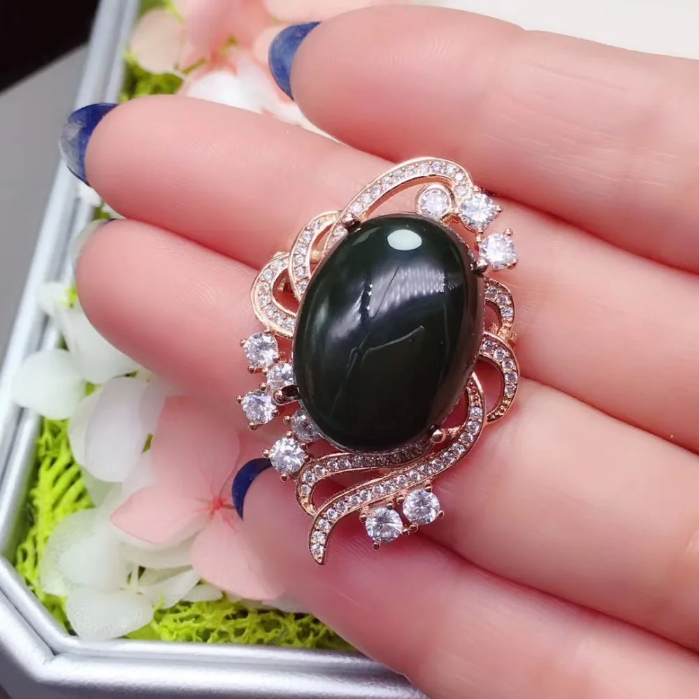Jasper брошь Бесплатная Доставка из натурального яшма 925 пробы серебряная 4*4 мм 7 шт.
