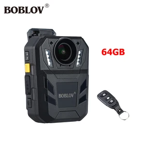 Imported BOBLOV 64GB Body Camera WA7-D IP67 32MP HD Video Cam Mini Comcorder 170 Degree Ambarella A7 GPS Poli