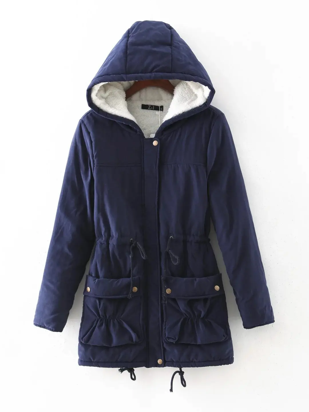 

Fitaylor Winter Women Jackets Cotton Padded Medium Long Slim Hooded Parkas Casual Wadded Quilt Snow Outwear Warm Overcoat