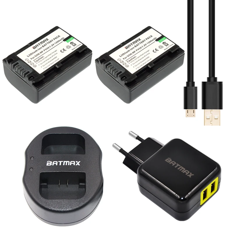 2 шт. NP-FV50 NP FV50 Батарея + USB двойной Зарядное устройство для Sony NP-FV30 fv40 HDR-CX150E cx170 CX300