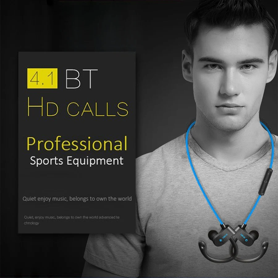 Bluetooth наушники беспроводные спортивные водонепроницаемые с защитой от пота бас