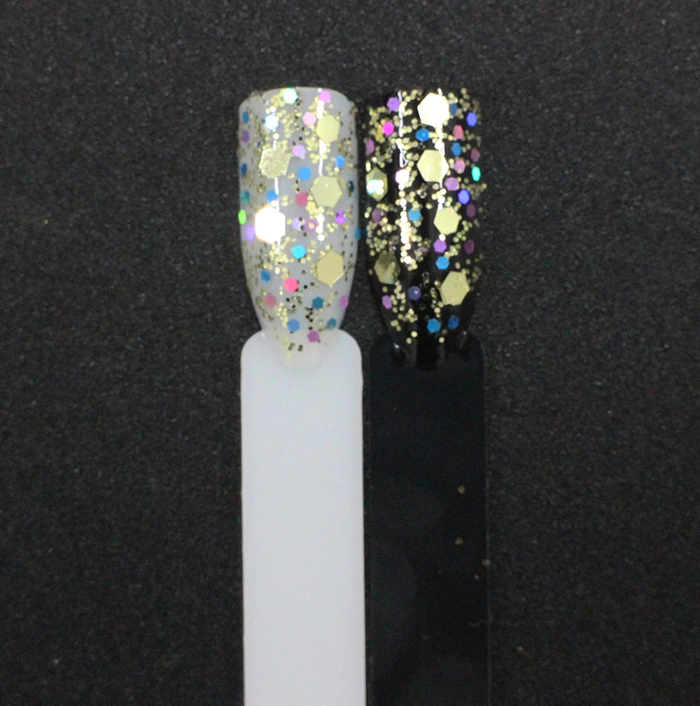 30g~500g, Mix Sizes Hexagons Shapes Sequins, Luxury Gold Colors Shining Slices 3D nail art glitters paillettes