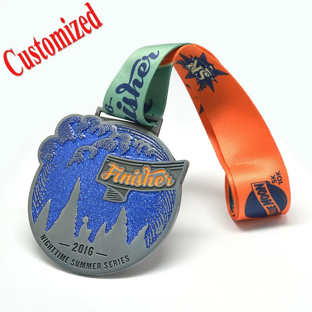 Очаровательные блестящие металлические медали с лентами высококачественная