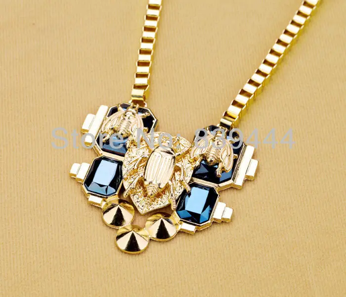 Модное Элегантное ожерелье из сплава золотого цвета с тараканом|fashion jewlery|jewlery