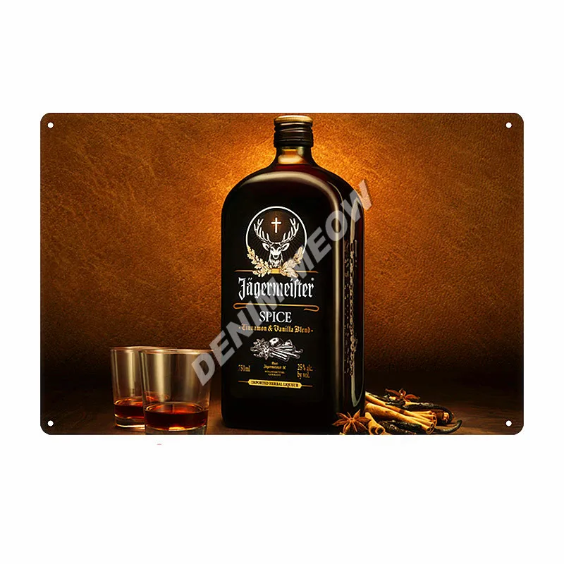 Алкогольные напитки Jagermeister голова оленя табличка металлическая винтажная винная Оловянная вывеска классические наклейки на стену виски украшение для домашнего бара WY55 - Цвет: 14
