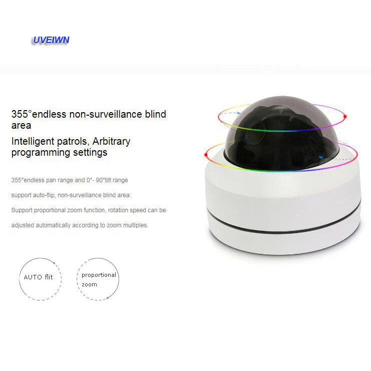 UVEIWN Новый 2 5 дюймов 1080P 3X zoom vari focal 8-8 мм объектив AHD камера мини 2MP IR PTZ купольная |