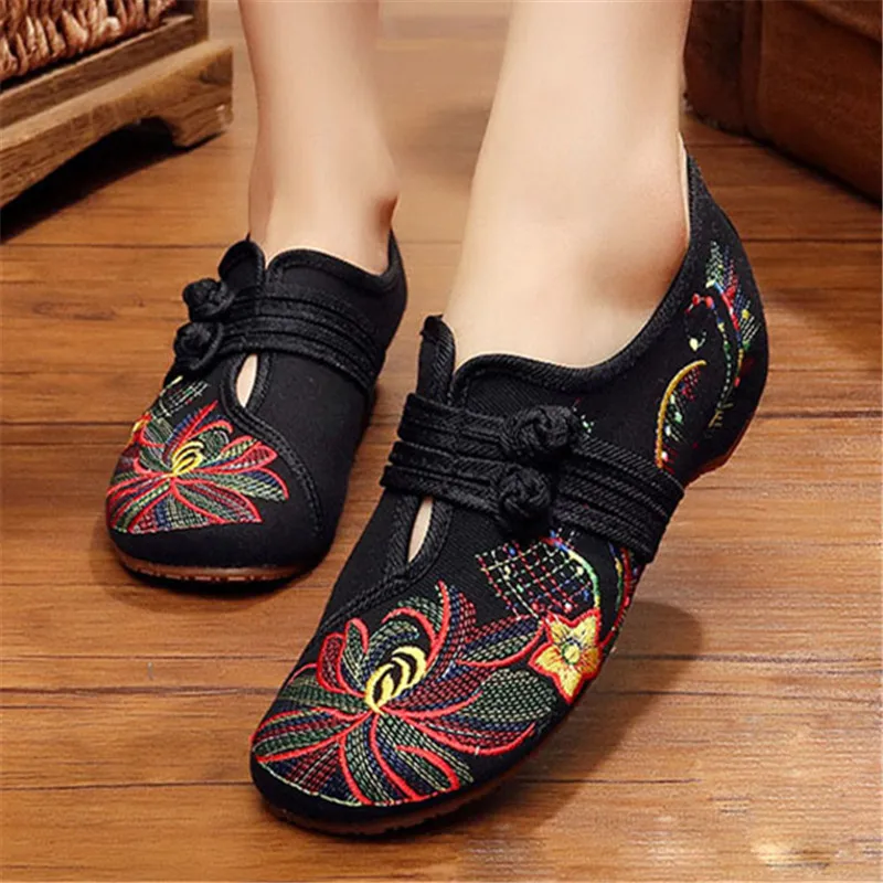 TIMETANGNewChinese Стиль SpringSummer модная женская обувь на плоской подошве в стиле Старый