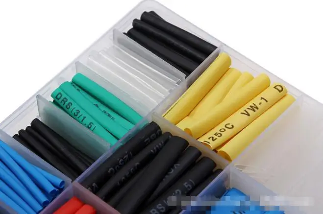 580pcs/SET Cable Sleeve Heat Shrink Tubing 2:1 Polyolefin Shrinking Assorted Wrap Wire Insulated shrinkable sleeving Tubes Set |