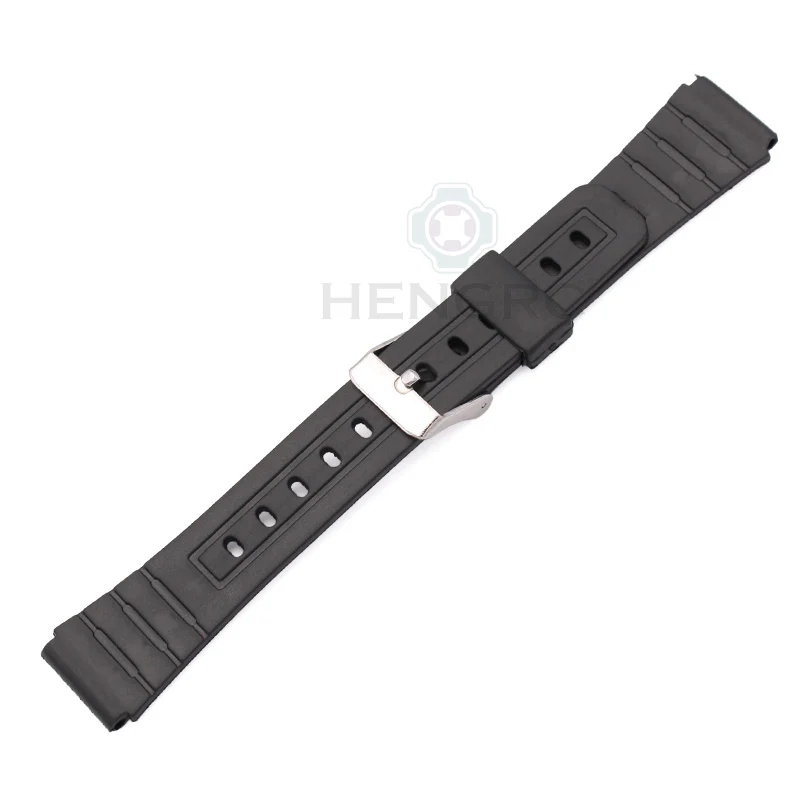 16mm 18mm 20mm Silicone Watch Strap Band Women Men Black Sport Diving Rubber Watchbands Buckle For Casio Watch Accessories