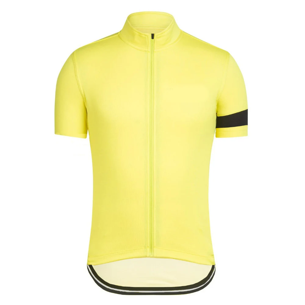 Mens Short Sleeve Yellow Cycling Jersey Pure Ropa Ciclismo Road Racing Cycle Clothes Mtb Bike Clothing Can Add A Name | Спорт и
