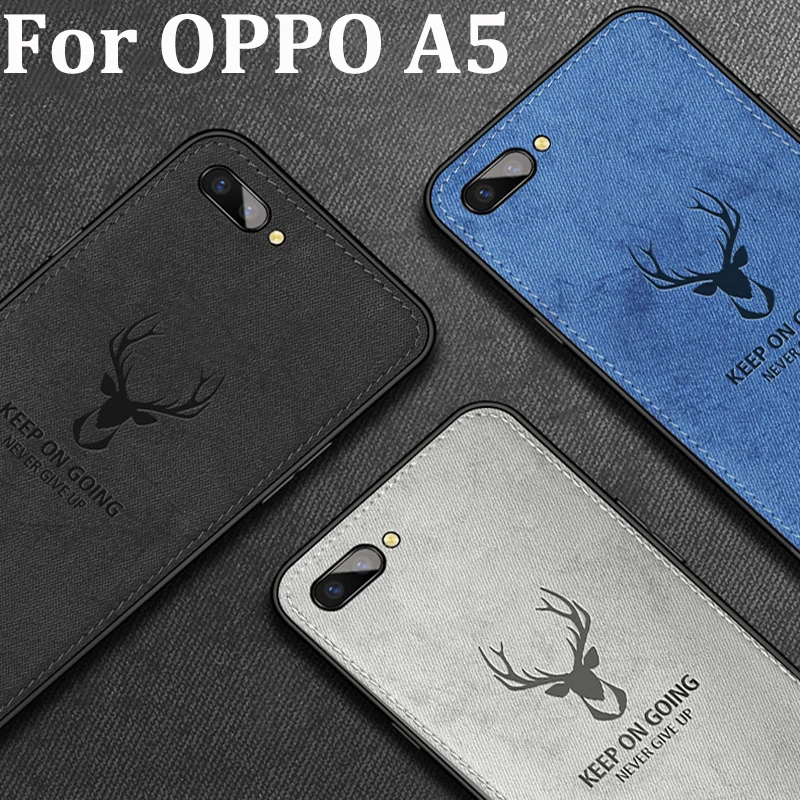 

For OPPO A5 Case Soft phone case For OPPO A 5 Cases Protection Back Cover OPPOA5 Cloth + TPU phone case For OPPO PBAM00 Shell
