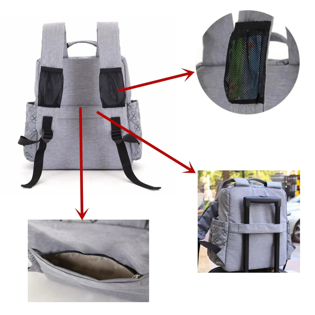 Дорожный рюкзак для мамы и ребенка сумка подгузников органайзер кормления|nappy