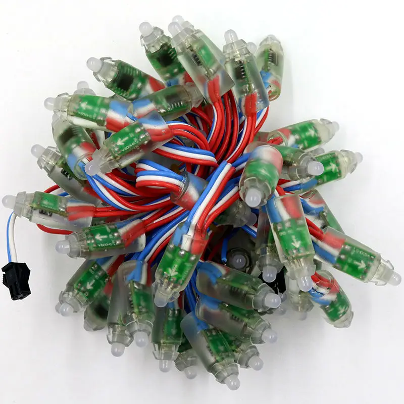 Светодиодный пиксельный rgb модуль WS2811 5 в 9 мм 50 светодиосветодиодный s/string круглая