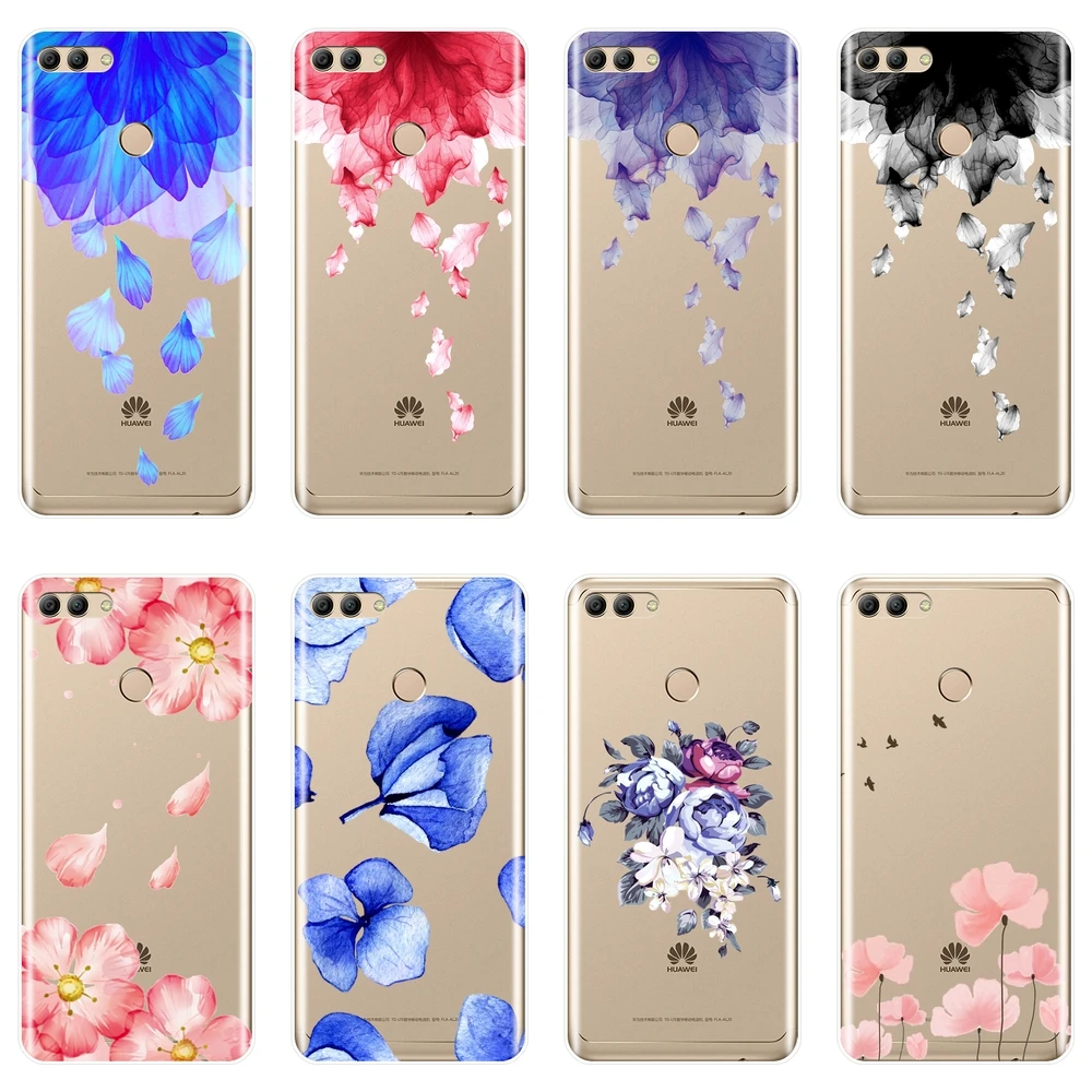 Розовый цветок красный чехол для телефона huawei Y3 Y5 Y6 II Y7 2017 Pro Мягкая силиконовая