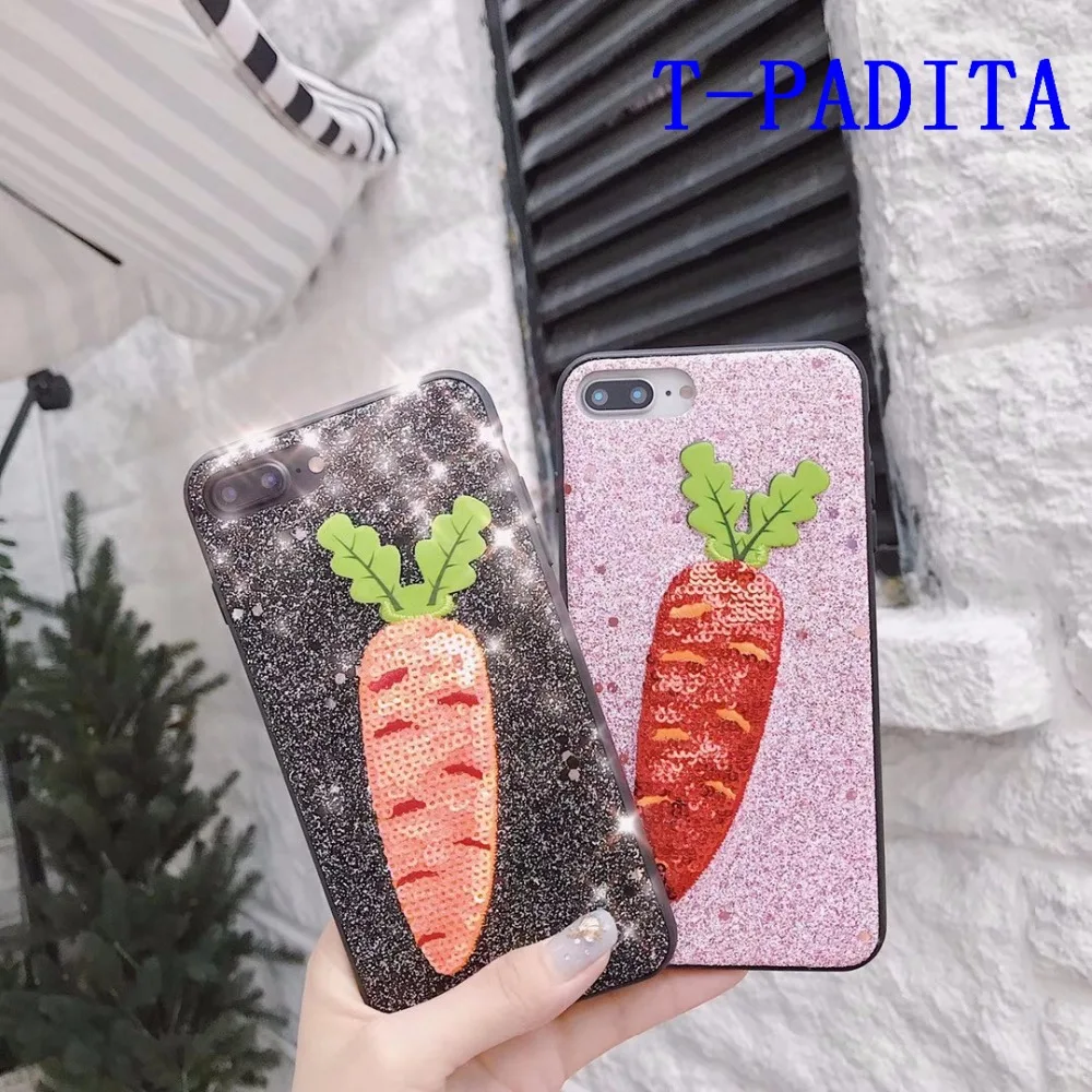3D морковь мобильного телефона модные мягкие ТПУ Силиконовые чехлы U для iPhone 8 плюс