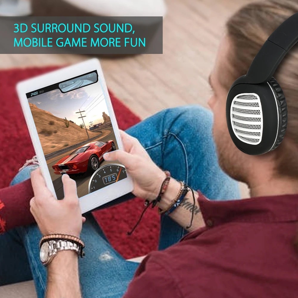 TOPROAD Bluetooth стерео гарнитура наушники складные наушники беспроводные наушники с микрофоном TF FM радио AUX громкой связи