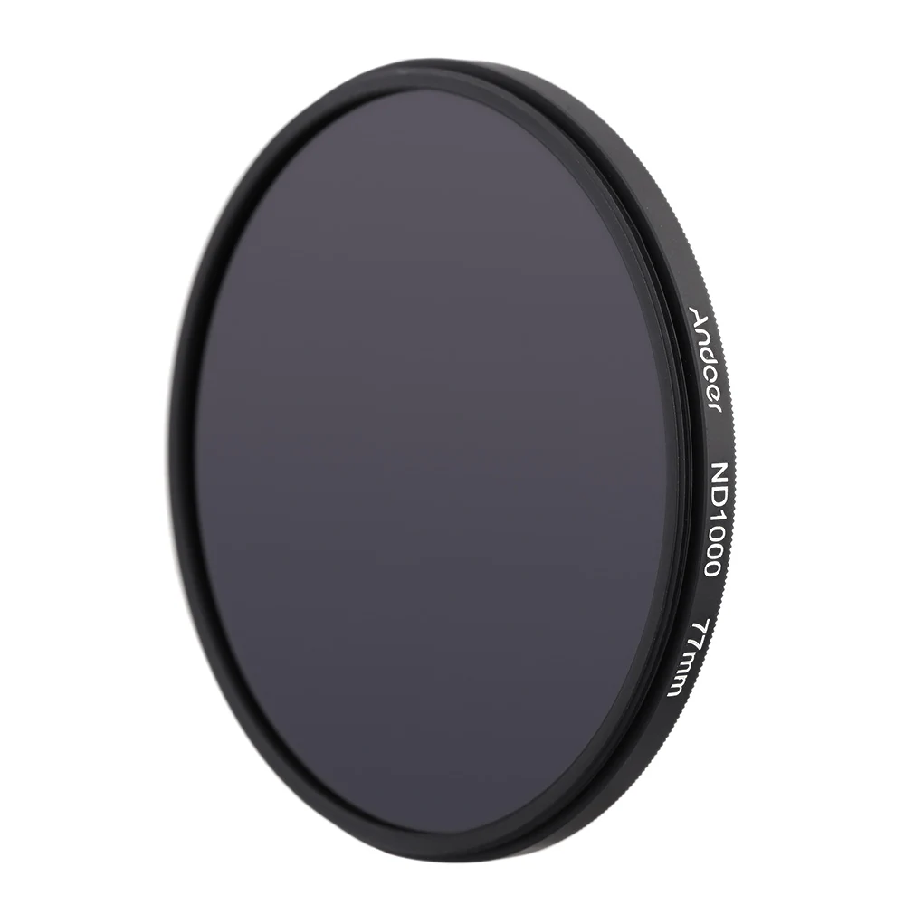 Фильтр нейтральной плотности для объектива камеры Nikon Canon DSLR Andoer 67 72 77 82 мм ND1000