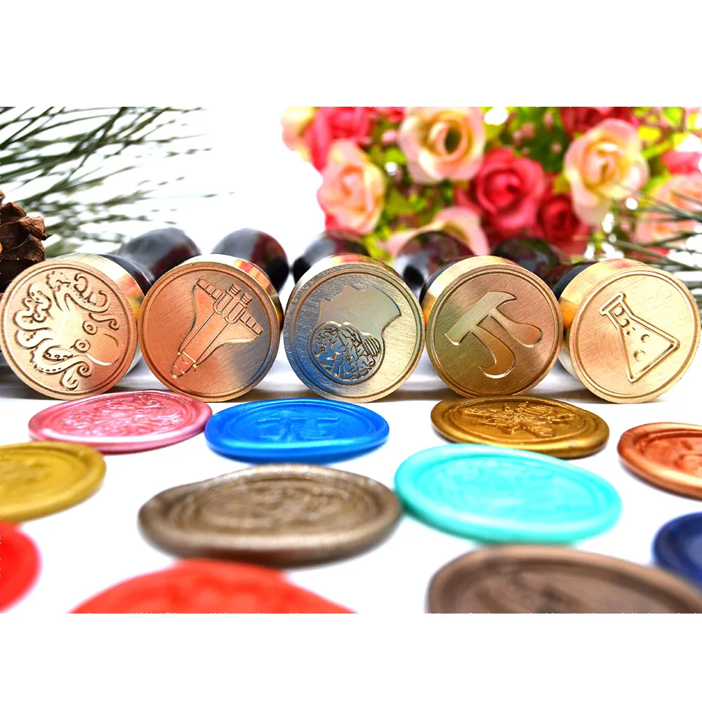 DIY Skull Bee Metal Sealing Wax Stamps Vintage Stamp Stickers Wood Handle for Wedding Party Invitaton Letter Decor | Канцтовары для