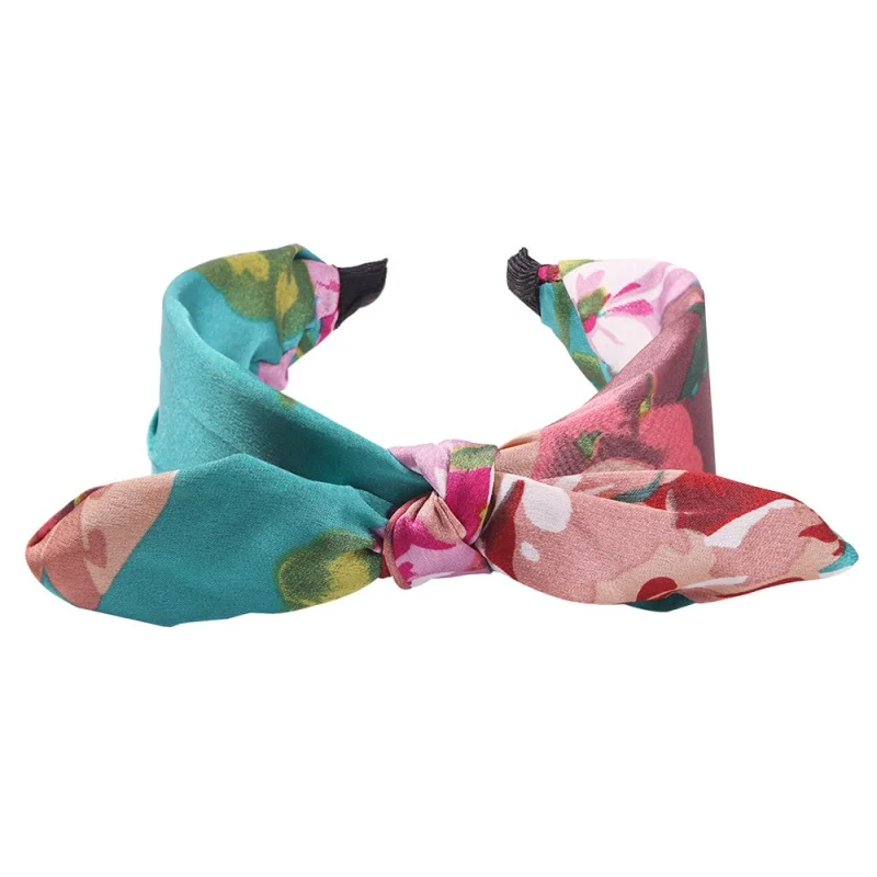 F0580 Lalynnlys корейская мода, бархатная головная повязка, бант, тюрбан, лист, цветочный узор, повязки для волос, Богемные аксессуары для волос F05761 - Окраска металла: F0580