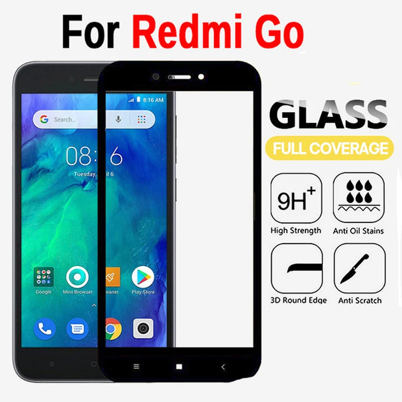 Закаленное стекло для Xiomi Redmi go Xiaomi полноэкранное красная Защитная пленка экрана
