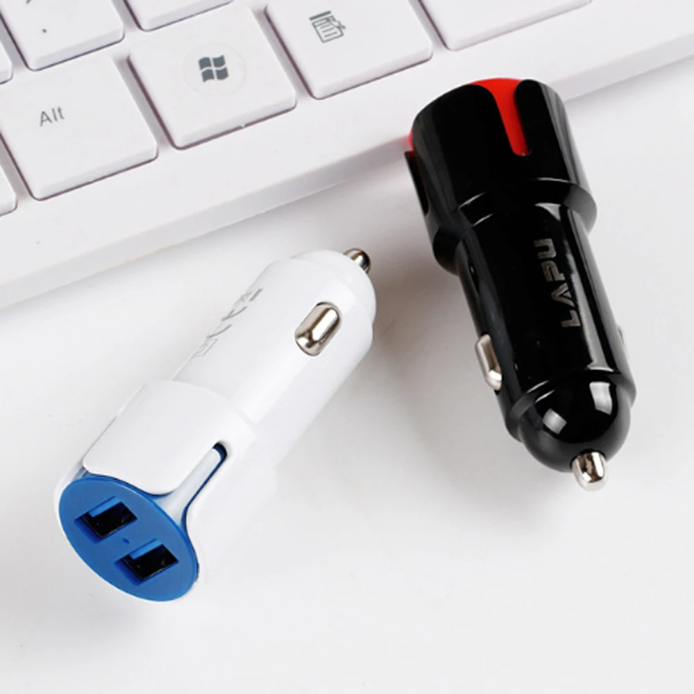 Автомобильное зарядное устройство с 2 USB-портами для iPh мобильный телефон