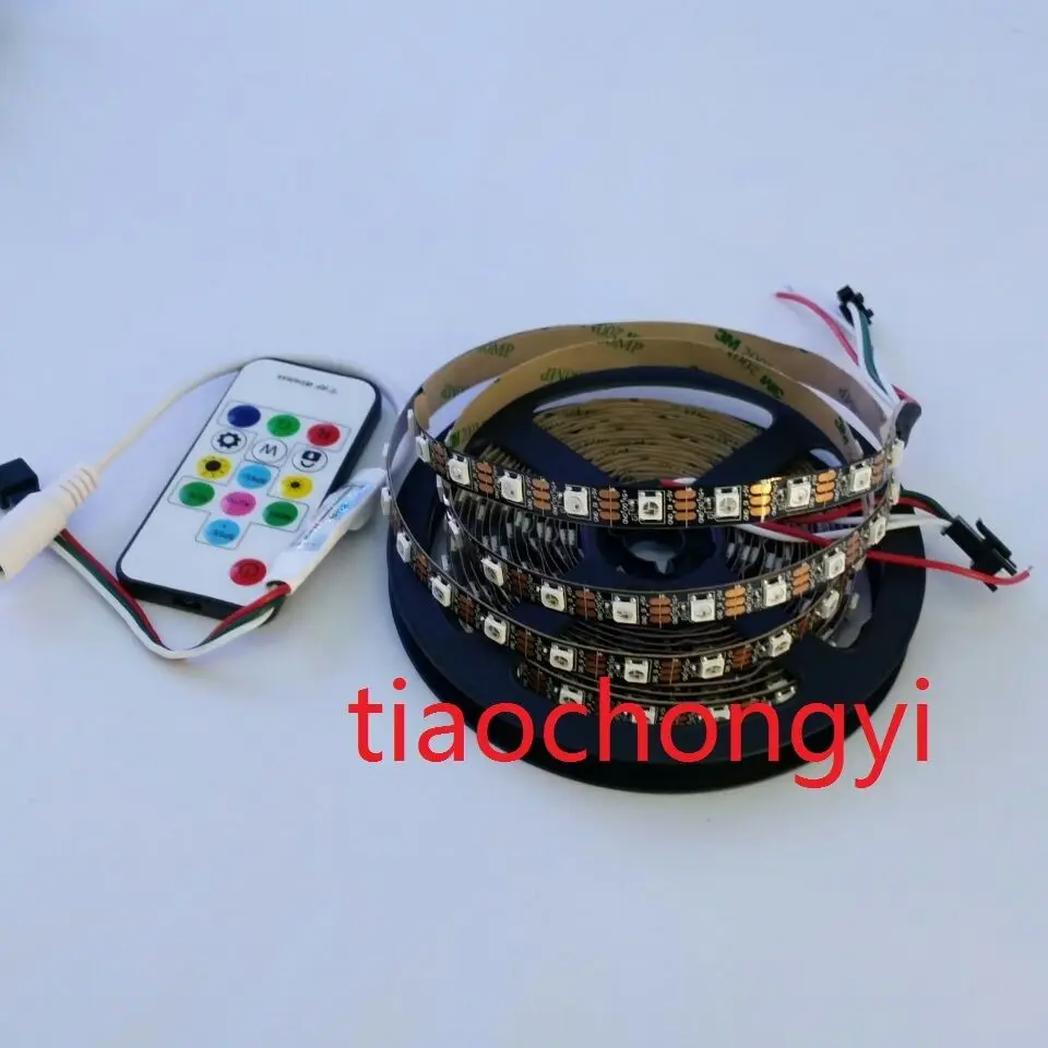 WS2812B 5050 RGB Светодиодная лента 150 300 светодиодов 144 60 30 светодиодов/м индивидуальный