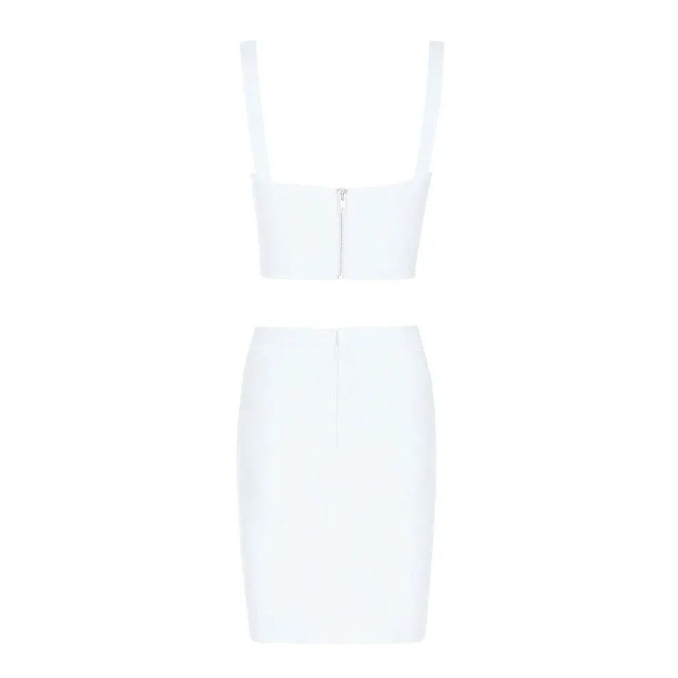 DressBird женское летнее платье Бандажное облегающее сексуальный комплект из двух
