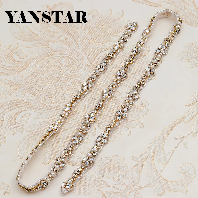 YANSTAR (30 ярдов) оптовая продажа ремней ручной свадебной одежды с бусинами