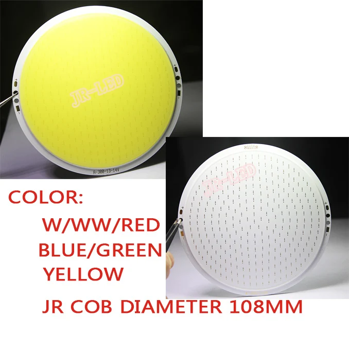 Free Shipping! 2pcs Round COB Super Bright R-108mm 30W Cob 300Led Chip DC12vWarm White/ White/blue/green/red/yellow high light | Лампы и