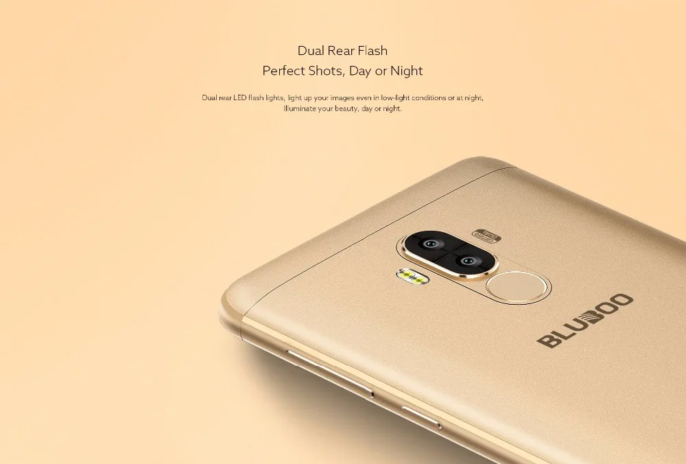BLUBOO D1 Мобильный телефон 5,0 дюймов 8 Мп двойная задняя камера MTK6580 четырехъядерный 2 Гб ОЗУ 16 Гб ПЗУ Android 7,0 Nougat 2600 мАч смартфон