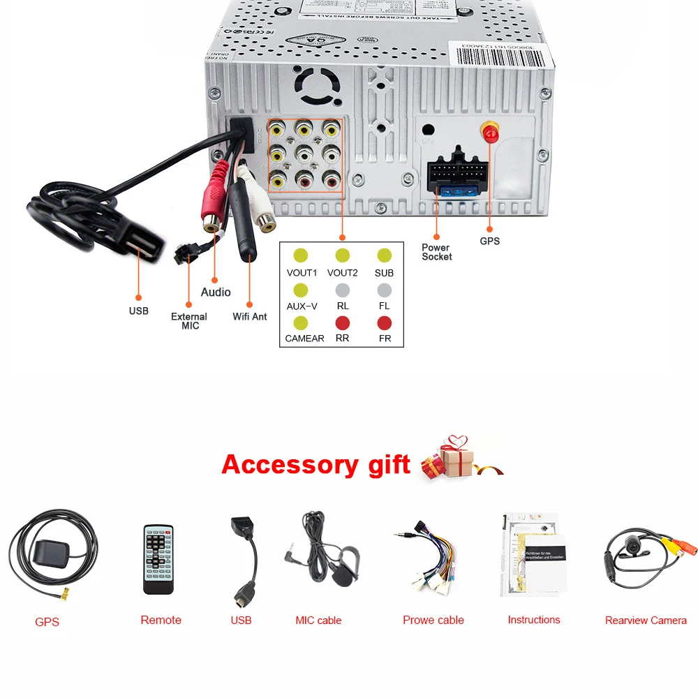 Автомагнитола Eunavi TDA7851 мультимедийный DVD-плеер на Android 10 с 7 &quotэкраном GPS Wi-Fi для