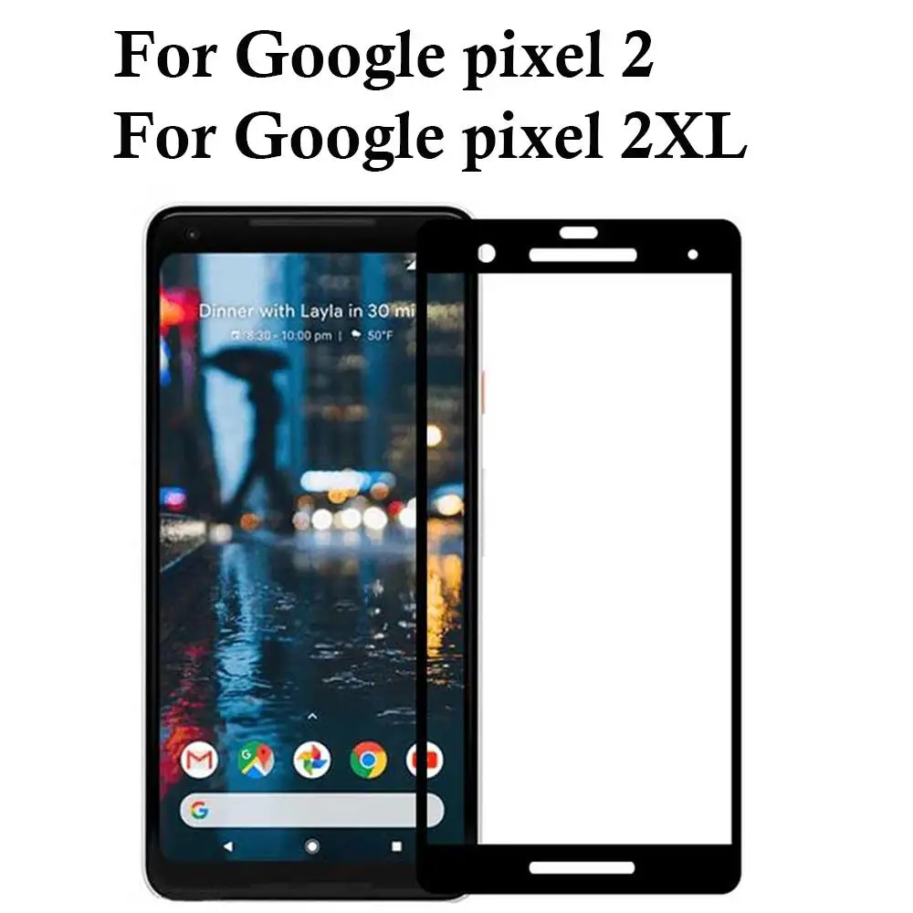 Защита экрана размера Xl для Google Pixel 2 2XL закаленное стекло с полным покрытием