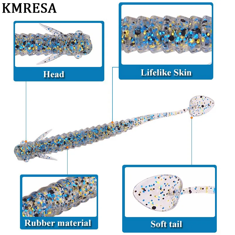 Приманка KMRESA 8 шт./лот привлекательные мягкие приманки 75 мм/2 г искусственная рыба