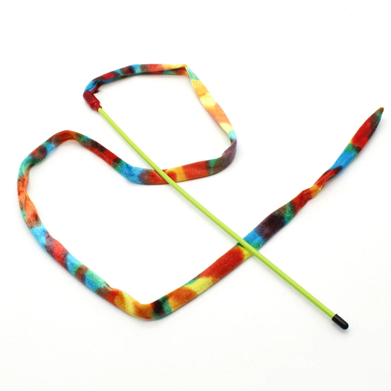 as shown Игрушки для кошек, интерактивные игрушки для кошек, Милый Забавный красочный стержень, прорезыватель, палочка, пластиковые игрушки для питомцев, интерактивные палочки, товары для кошек - Цвет: as shown