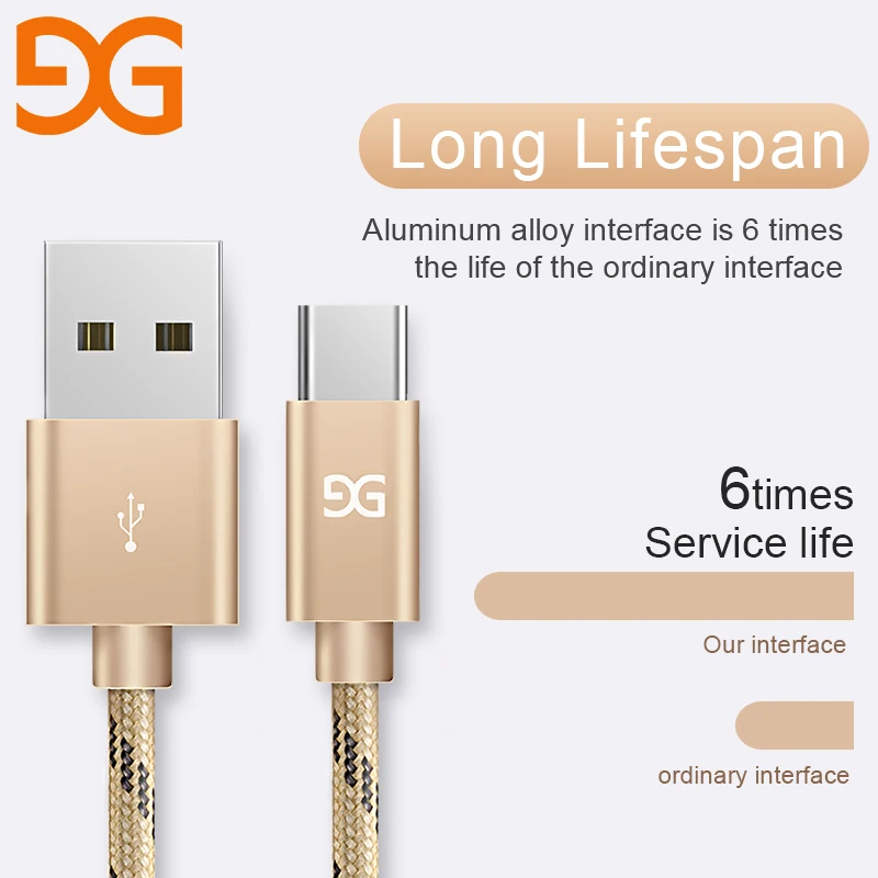 GUSGU нейлоновый usb type-C кабель для быстрой зарядки Xiaomi type-C кабель для samsung HUAWEI htc дата кабель для Nexus OnePlus LG кабели