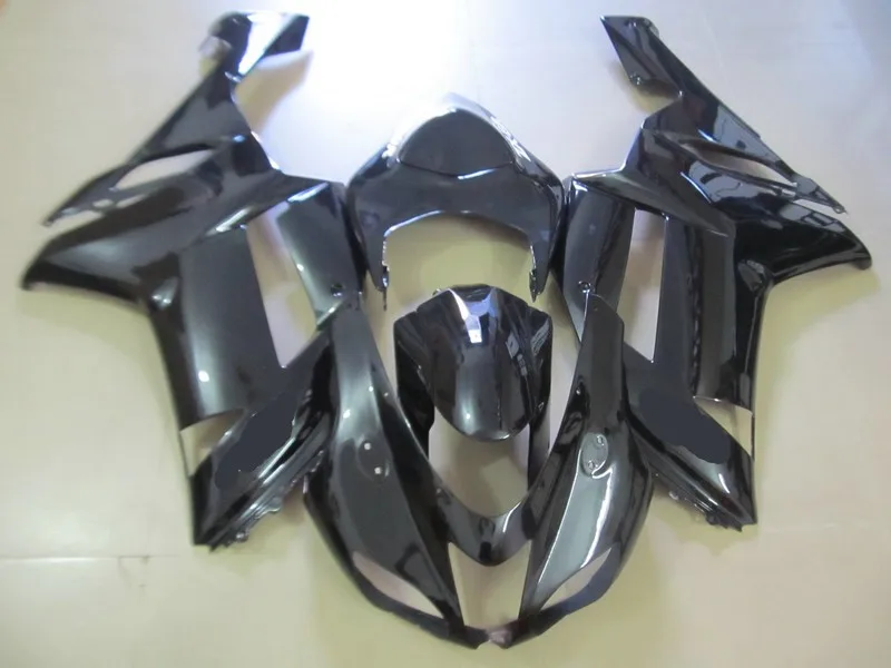 Комплект обтекателей для мотоцикла KAWASAKI Ninja ZX6R 636 07 08 ZX 6R 2007 2008 zx6r черный глянцевый