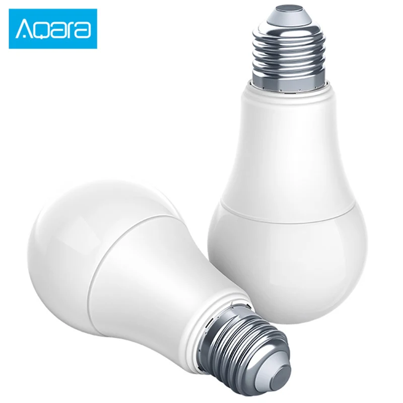 Умная светодиодная лампа Aqara 9W E27 2700K 6500K 806lum Zigbee беспроводная смарт работает с
