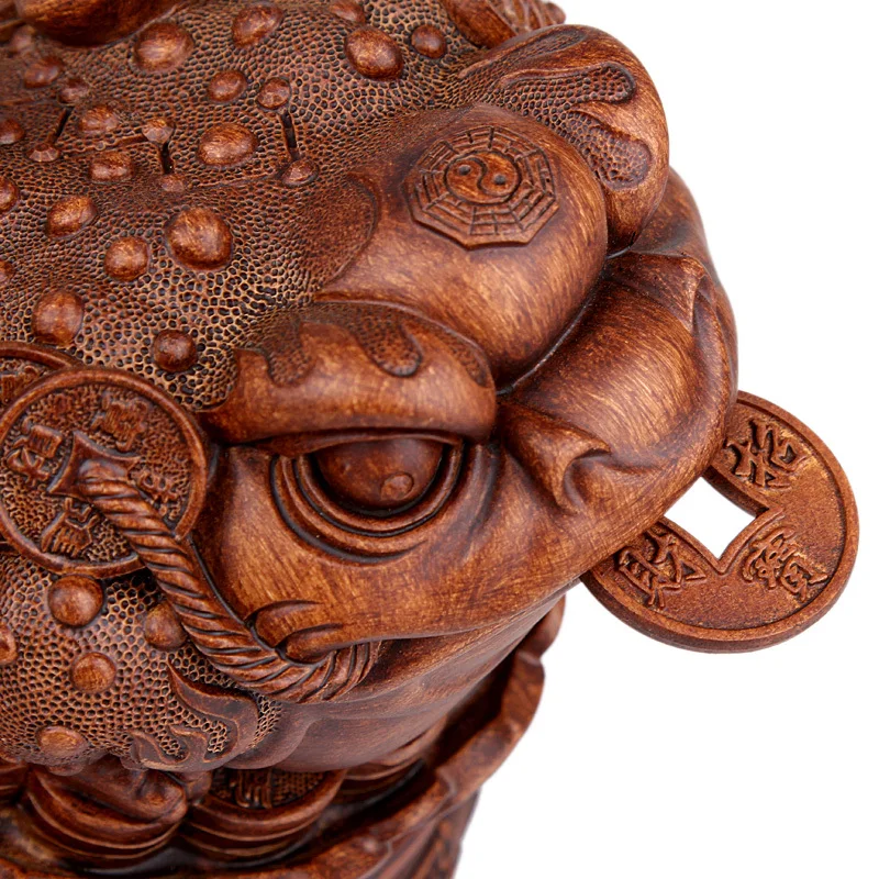 Сверхмаленькая искусственная резьба по дереву трехногая жаба украшения